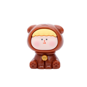 Oso Lilith Adorable estatua de resina 3D DIY accesorios de joyería Animal luminoso Color Real DIY Animal Colorblind adornos amigables - Product Image 5