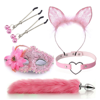 Bandeau métal Plug renard queue jouets Cosplay peluche drôle Romance jeu dame Couples 5 pièces BDSM ensemble