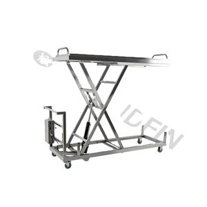 Морг для подъема тела, морг, тележка для трупов, гидравлическая подъемная тележка с роликом - Product Image 3