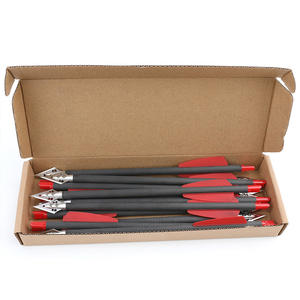 Phụ kiện cung tên: Mũi tên carbon nguyên chất 8 inch với hai lông cao su và đầu mũi tên ngắn dùng cho săn bắn ngoài trời - Product Image 3