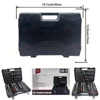 Ensemble d'outils de clés à douille professionnelles Vetex 216 pièces, kit de clés à cliquet CR-V, boîte à outils de réparation automobile, fabricant d'outils à main