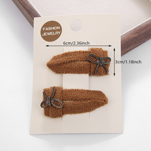 Paquete <span class=keywords><strong>de</strong></span> 2 Pinzas para el Cabello con Lazo para Bebés, Estilo Dulce y Versátil, Color Marrón, Pinzas y Broches para el Cabello para Niñas, Uso Diario - Product Image 5