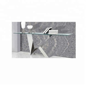 Style européen Petit Ensemble 12Mm Clair Trempé cuisine table à manger en verre design moderne - Product Image 3