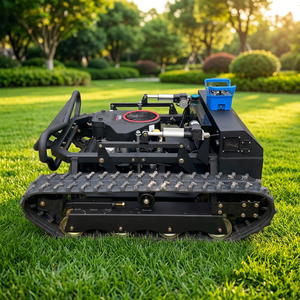 Tondeuse à gazon robotisée multifonctionnelle tout-terrain à chenilles en caoutchouc pour l'agriculture, télécommandée - Product Image 4