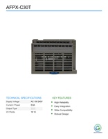 Unité de contrôle CPU PLC compacte d'occasion P-an Smart PLC AFPX-C30T série FP-X pour l'automatisation industrielle