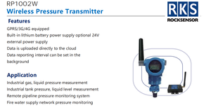 RKS RP1002W GPRS/3G/4G industriële draadloze afstandsbedienbare druksensor en -zender met flexibele batterij of 24V voeding - Product Image 2