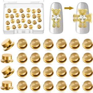 Charmes rotatifs pour ongles en laiton de 2,7*3,5*2,8 mm, charme rotatif pour ongles, accessoires de bricolage pour femmes et filles - Product Image 3