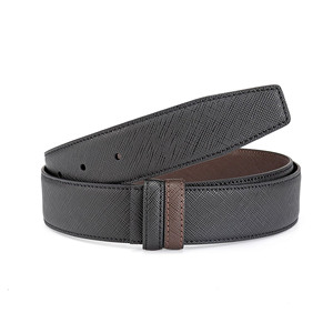 Cinturón de piel de vaca original de Togo con patrón cruzado, capa superior de grano completo, cinturón de piel de vaca para hombre, fábrica - Product Image 5