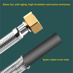 Tuyau <span class=keywords><strong>d</strong></span>'<span class=keywords><strong>arrivée</strong></span> <span class=keywords><strong>d</strong></span>'<span class=keywords><strong>eau</strong></span> pointu en acier inoxydable 304, tressé, haute pression, antidéflagrant, <span class=keywords><strong>pour</strong></span> chauffe-<span class=keywords><strong>eau</strong></span> et <span class=keywords><strong>robinet</strong></span> <span class=keywords><strong>d</strong></span>'<span class=keywords><strong>eau</strong></span> froide et chaude - Product Image 4