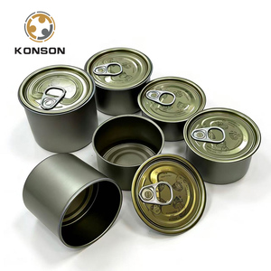 OEM Custom Size <strong>Empty</strong> Metal Cans Food Grade <strong>Tin</strong> for <strong>Sardine</strong> Fish Tuna Meat Pet Food Easy Open Lid - Product Image 1