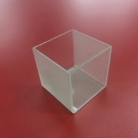 Cuvette optique carrée en verre de quartz de 50 mm à longueur de trajet, grand modèle, deux côtés transparents