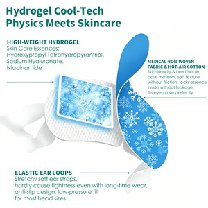 Masque Hydrogel Rafraîchissant 3-en-1 Marque Blanche Pro-Xylane Ectoïne Ergothionéine <span class=keywords><strong>Anti</strong></span>-Poches Cernes pour Soin des Yeux - Product Image 3