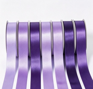 Wholesale Purple Color 30mm Double Side Smooth Satin Ribbon for Gift <b>Box</b> & Craft DIY Making - Product Image 3