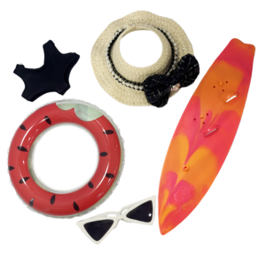 Ropa de muñeca de moda Gafas de sol Vestido de verano Traje Anillo de natación Accesorios Conjunto Muñeca Bikini Ropa Solo ropa de muñeca - Product Image 1