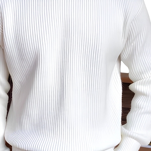 <span class=keywords><strong>Pull</strong></span> en coton léger <span class=keywords><strong>blanc</strong></span> 250 g/m² pour homme, col rond, tricot fin 12GG, respirant, style minimaliste américain, <span class=keywords><strong>pull</strong></span> léger <span class=keywords><strong>blanc</strong></span> - Product Image 2