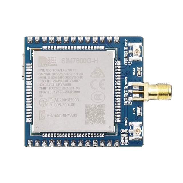 Waveshare SIM7600G-H GSM 4G/3G/2G IOT Communication Module GNSS Positioning with Antenna