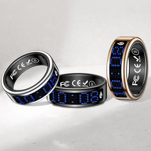 Cincin Pintar Baru dengan Layar, Pelacak Kebugaran Detak Jantung, Tahan Air, Manajemen Kesehatan 24 Jam, Cincin Pintar untuk Android IOS - Product Image 1