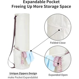 Échantillon gratuit : Sac de sport à bandoulière pour femme avec compartiment séparé pour chaussures, sac de rangement à main (tapis de yoga non inclus) - Product Image 6