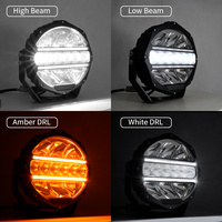 Lumière de travail LED 9 pouces 120W 13200LM, blanc DRL, clignotant ambre, lumière tout-terrain pour camion, Jeep, SUV, UTV, DC10-32V