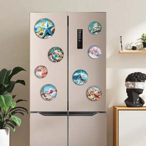 Recuerdos de Resina Epoxi con Fotos de Animales del Mundo Marino en 3D, Lindos Recuerdos Personalizados con LED de PVC, Imanes para Refrigerador de Navidad - Product Image 2