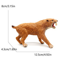 Modèles d'animaux de simulation pour assemblage transfrontalier : Ornements de Marmotte des montagnes, Orang-outan, Ovipède, Tigre à dents de sabre, Fourmille-souris, Lion mâle