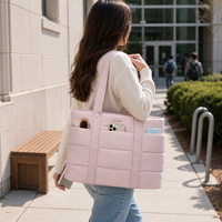 Sac à bandoulière matelassé moderne pour femme, léger et portable, pour ordinateur portable, avec logo personnalisé, fabrication usine