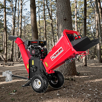 Dorite Powerhorse Boomversnipperaar TUV/CE Goedgekeurd Mulcher Shredder Duurzaam 212cc Benzine Motor 7PK 4 inch Max Versnipperingsdiameter Hout