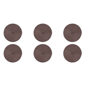 Juego de 6 Manteles Individuales Redondos Excelsa, Color Marrón, 36x36 cm, Plástico, Hecho en China - Product Image 1