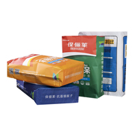 Custom Eco-Friendly Bag Block Bottom Kraft Paper Valve Bag Packing Tile Adhesive Multiwall Paper Bag 2ply/3ply+PE