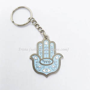 Porte-clés amulette à main hamsa personnalisé, breloques du moyen-orient, israël, bijoux turcs, 5 pièces - Product Image 5