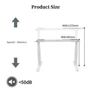 Scrivania da Ufficio Ergonomica Regolabile in Altezza 2BF4A con 4 Stadi, Velocità 50mm/<span class=keywords><strong>s</strong></span>, Tavolo Elettrico Regolabile in Altezza - Product Image 4