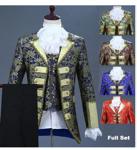 Conjunto de Disfraz de Lujo Victoriano de <span class=keywords><strong>Rey</strong></span> Príncipe para <span class=keywords><strong>Hombre</strong></span> Adulto con Top, Chaleco, Chaqueta, Abrigo, Blazer, <span class=keywords><strong>Traje</strong></span> y Pantalones para Escenario o Teatro, Atuendo de Cosplay - Product Image 2