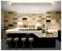 Commercial dubaï club lounge bar meubles moderne comptoir de restaurant
