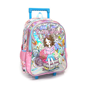 Ensemble de sacs d'école à roulettes personnalisés 3 en 1 pour étudiants, enfants, personnage de dessin animé, bébé fille, ensemble de sacs d'école à roulettes - Product Image 3