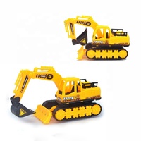 Promotion : Véhicule jouet à friction 2-en-1, excavatrice et bulldozer, camion de construction, à prix réduit