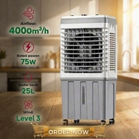 Refroidisseur d'air évaporatif industriel, refroidisseur évaporatif commercial, ventilateur de refroidissement à haut débit d'air pour atelier, entrepôt, usine, extérieur