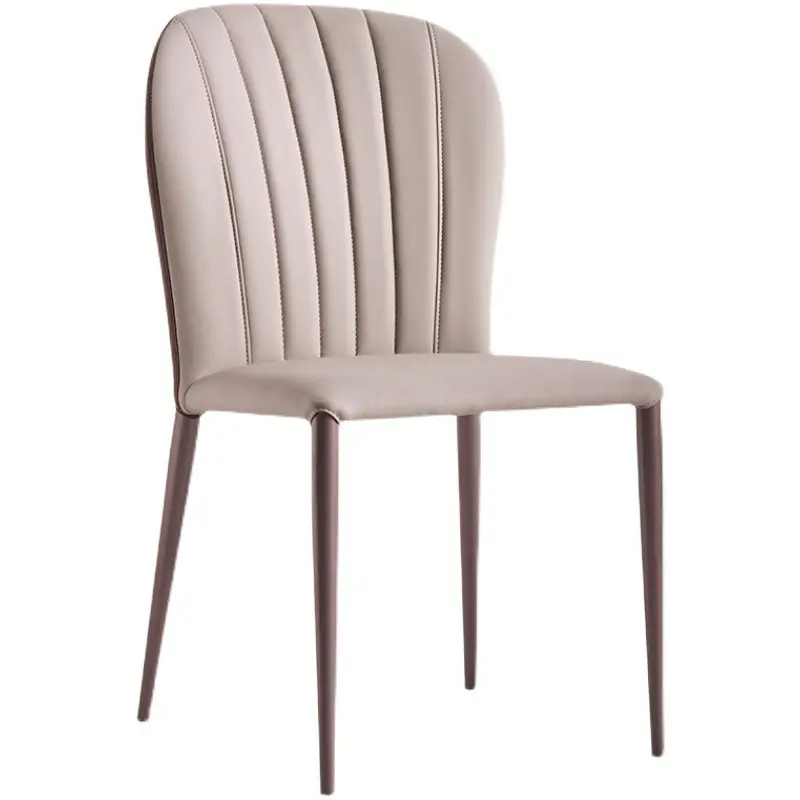 Cadeiras de sala de jantar estofadas em couro sintético ecológico resistente ao desgaste, com costas curvas e confortáveis, com detalhes tufados