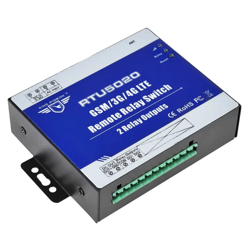 Modbus TCPRTUリモートリレースイッチ5020は、街路灯ウォーターポンプモニタリング用のSMSAPP Web制御をサポートします