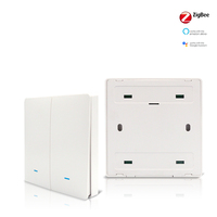 Télécommande Intelligente Sans Fil Zigbee 2.4GHz pour Europe, Interrupteur Mural à Piles 1/2/3 Gangs, Fonctionne avec Piles CR2032, Compatible Alexa Google
