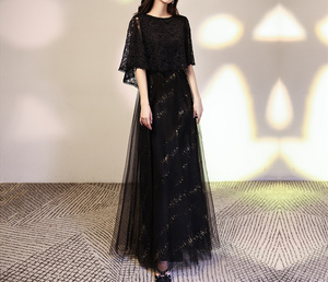 Новинка 2024: Элегантное винтажное вечернее платье с кружевной вышивкой, антистатическое, длинное, из шифона, для женщин, для летних свадеб и вечеринок - Product Image 2