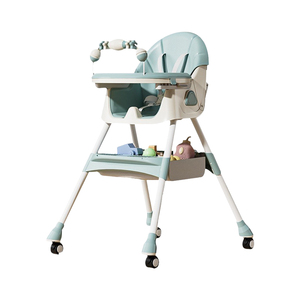 Seggiolone Multifunzionale Pieghevole per Bambini, Sedia da Pranzo Regolabile, Sedia a Dondolo per Neonati, Seggiolone per Bambini - Product Image 1