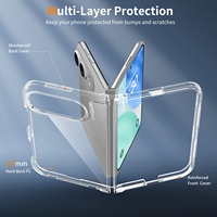 Étui de téléphone pliable tendance en acrylique transparent 2-en-1 avec fixation magnétique HD ultra-résistante aux chocs pour iPhone 18 Duo