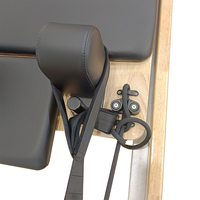 Massives Eichenholz Pilates Reformer Gerät – Kommerzielle Studio-Qualität Yoga Core Trainingsliege mit hochpräzisem Gleitmechanismus, tragbar und verstellbar
