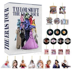 Adornos acrílicos de cuenta regresiva navideña de Taylor, 24 piezas, decoraciones colgantes para árbol, estilo festivo - Product Image 2