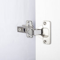 Charnière hydraulique dissimulée démontable pour porte de meuble, armoire, placard, escalier - Acier inoxydable durable pour cuisine moderne - 35 tasses