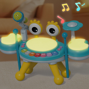 <span class=keywords><strong>Juguete</strong></span> de Tambor de <span class=keywords><strong>Jazz</strong></span> para Niños Pequeños con Micrófono, Sonajero de Cangrejo con Luz y Música Educativa Temprana para Bebés en Edad Preescolar - Product Image 3