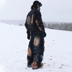 Pantalones de Trabajo de Mezclilla Desgastados Extra Grandes para Hombre, Diseño Multicapa, Adecuados para Moda Urbana Cyberpunk y Gótica - Product Image 4