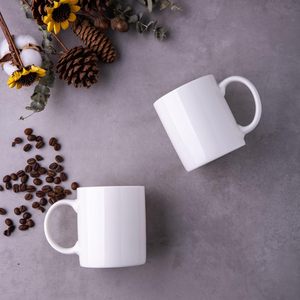 Mug en céramique blanc classique de 11 oz, écologique, compatible lave-vaisselle, avec poignée enduite, idéal pour la sublimation, pour café, thé, cadeau d'affaires - Product Image 4
