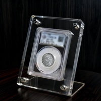 Boîte de protection pour pièces de monnaie classées PCGS NGC en acrylique résistant aux UV, boîte de protection en plastique transparent pour souvenirs de pièces de monnaie, étui de rangement