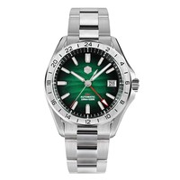 Jam Tangan Mekanik Otomatis Pria Mewah San Martin SN0129G Kaca Safir Anti Reflektif Super Luminous BGW-9 GMT Diver Watch